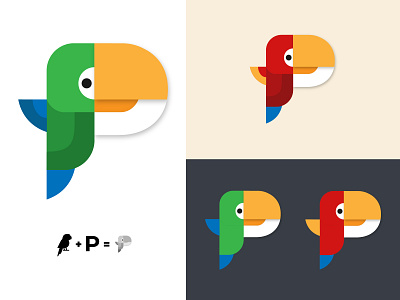 Daily Logo Challenge - Day 4 - Parrot / Single Letter P