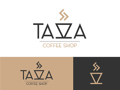 Daily Logo Challenge - Day 6 - Tazza Coffee Shop branding dailylogochallenge design freelance graphiste graphistol identité visuelle illustration logo logotype