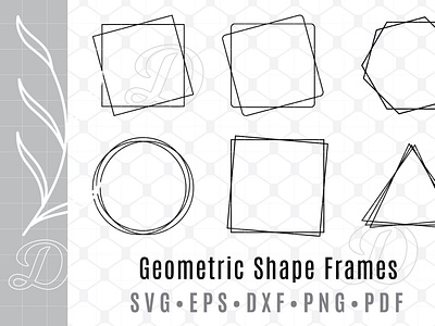 Basic Shapes SVG Bundle, Geometric Shapes Png, Name Frame Tags Svg, Shape  Outlines, Shapes Cut File, Shapes for Cricut Silhouette Svg File 