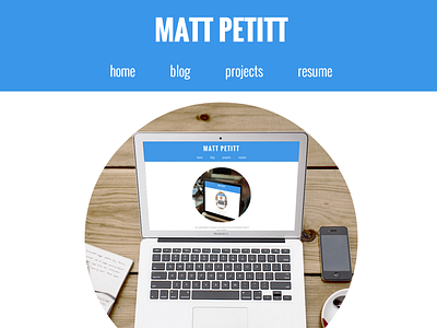 My Personal Website blue matt personal petitt redesign website