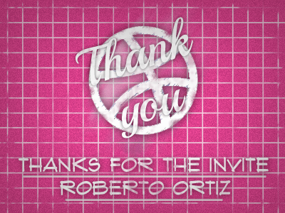 Thankyou blue blueprint dribbble first invite matt ortiz petitt print roberto shot sketch thank you