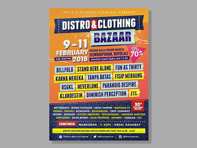 Clothing Bazaar Poster clothing design event poster vector