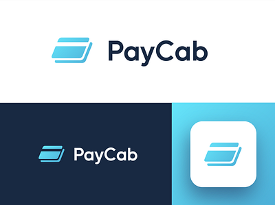 PayCab - Logo Design | Wireless payment devices for taxi drivers app branding cab clean design flat logo minimalism pay simple