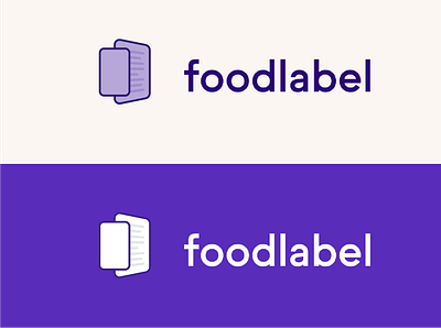foodlabel - Logo Design branding clean design flat logo minimalism simple