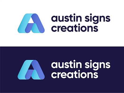 Austin Signs Creations - Logo Design branding clean design flat logo minimalism simple