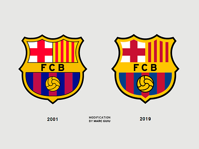 FCB - FCBarcelona Logo Redesign branding clean design flat logo minimalism rebrand rebranding redesign simple