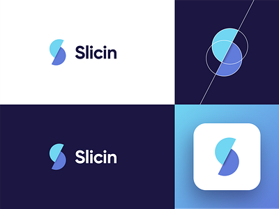 Slicin - Logo Design Concept app branding clean design flat logo minimalism simple typogaphy
