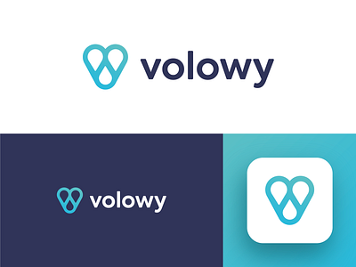 Volowy - Logo Design | Multi-destination travel app app branding clean design flat logo minimalism simple