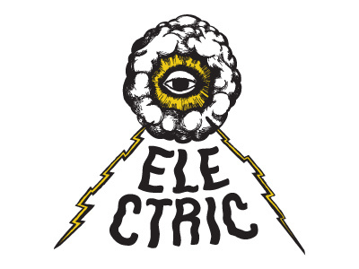 Electric Sun Eye apparel design electric electric california hand lettering illustration tshirt