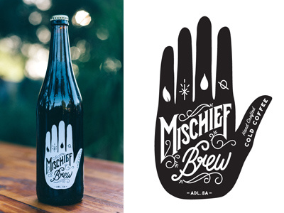 Mischief Brew Cold Coffee Branding branding coffee hand lettering illustration logo design packaging design stylist