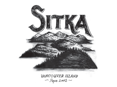 Sitka Tshirt Graphic apparel bohie palecek hand drawn retro sitka tshirt graphic typography vintage