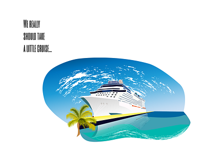 Cruise 3 cruise cruise ship design holidays illustration ocean vector vector art