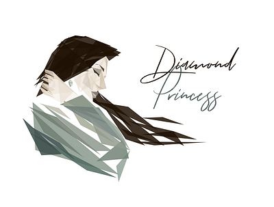 Diamond Princess diamond girl illustration triangles vector vector art