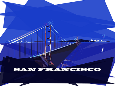 San Francisco bridge design golden gate illustration san francisco usa vector vector art
