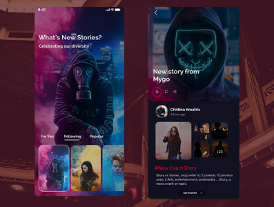 MusicApp Rappe 1r app app design application dailyui design designer designs event event app event branding graphicdesign inspiration landing page music app social social network socialmedia stories storytelling ui