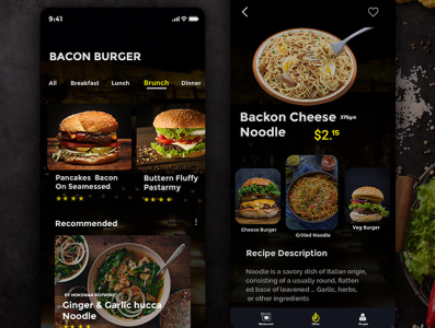 Bacon Burger android app app promotion app ui application branding burger burgers café clean dailyui designs food app food delivery app ios mobile app mobile ui restaurant ui uidesign uiux