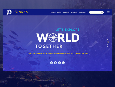 Travel - Explore the World adventure brand design branding clean ui dailyui designs explore graphic graphic design landing page management nature photography photography tourism tourist travel agency traveling travelling world worldwide