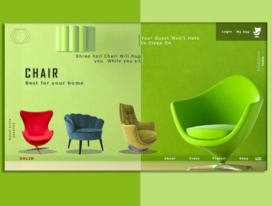 Ecommerce Chair branding chair collection dailyui designs e commerce ecommerce furniture furniture website graphic graphicdesign inspiration landing page layout design layouts modern ui web website