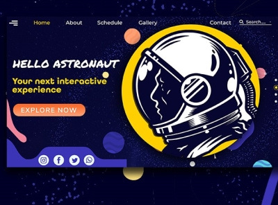 AstronautJourney astrology astronauts branding dailyui designs digitalart graphic graphic design graphicdesign inspiration landing page marketing marketplace promotional science space startup ui web website
