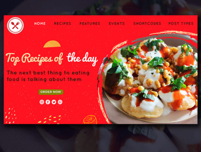 FoodLoverGolGappe amazing branding dailyui design designer designs food foodie graphic graphicdesign innovative inspiration inspirational inspirations landing page love ui web website website design