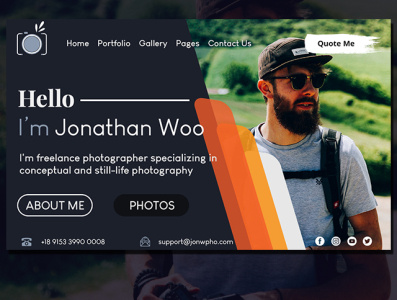 FreelancerPhotographer branding branding design dailyui design designer designs graphic graphic design graphicdesign landing page personal personal brand photographer photography portfolio ui ui design uidesign web website