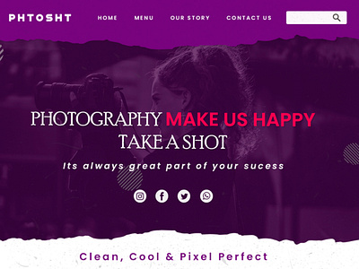 PHTOSHT -- A photography website landing page