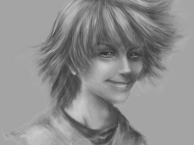 Yet another one... digital drawing dragon ball z dragon ball portrait grayscale photoshop art photoshop digitalpainting digital 2d digitalart illustration