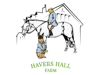 Havers Hall Farm animal branding design digital digital illustration graphic design illustration logo typography vector