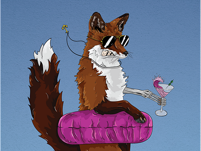 Sly Fox animal design digital digital illustration graphic design illustration logo vector