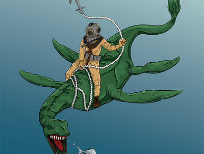 Whoah Nessy animal design digital digital illustration graphic design illustration vector