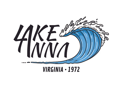 Lake Anna branding design digital illustration graphic design illustration logo logo design surf vector water