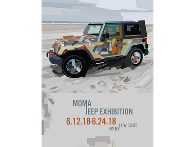 Jeep Wrangler - Cubism design digital digital illustration exhibit illustration poster vector