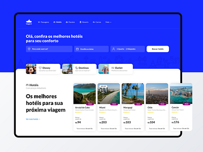 Submarino Viagens Web Site design hotel hotel booking interface travel traveling uidesign webdesign website