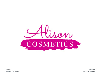 Alison Cosmetics beauty logo branding cosmetic logo cosmetics creative graphic design graphicdesign illustrator logo logo design logodesign logos make up makeup photoshop