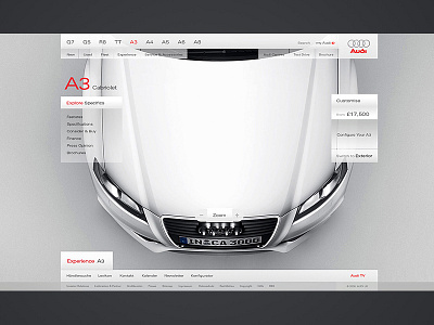 Audi.co.uk audi automotive conceptual minimal pitch ui