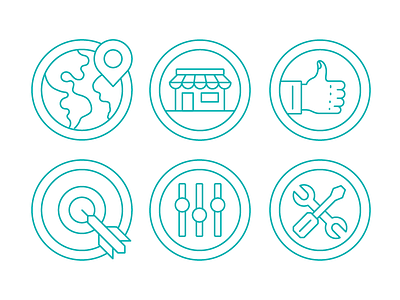 Pictograms for website menu graphic design icon illustration picto