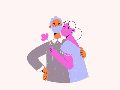 My love animation character character design couple flower gif illustration illustration 2d love minimal art motion graphic people vector art web animation web illustration