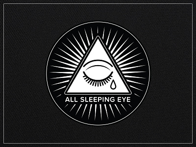 All Sleeping Eye all seeing eye denver eye icon illustration patches sticker sunburst traditional triangle vector