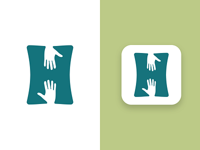Helping Habit final logo app app icon branding hand logo helping symbol user interaction volunteer