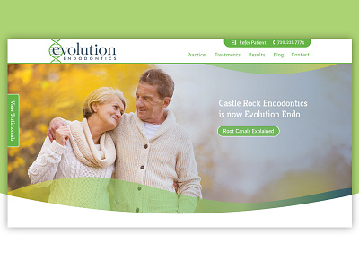 Evolution Endo endo endodontics evolution hero masthead visual design website