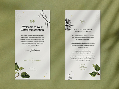 Coffee Subscription Welcome Card