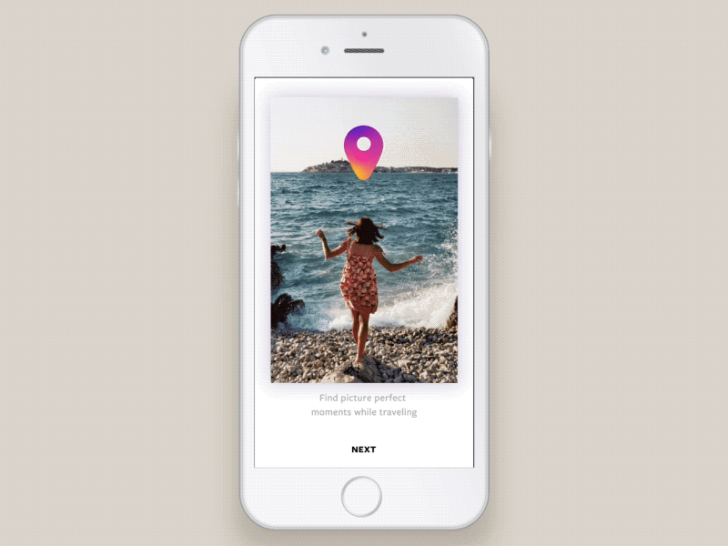 Instagram Venture discover gradients maps onboarding photos tutorial