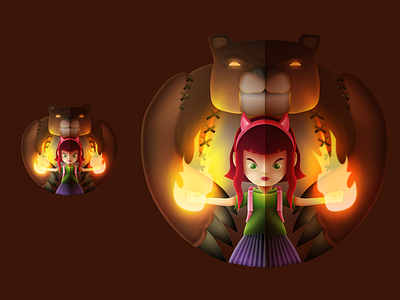 Annie - Symmetrical Champions character design fire game girl gradients league of legends lol