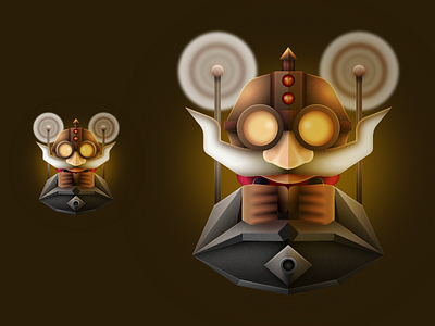 Corki - Symmetrical Champions character game gradients league of legends lol pilot sketch app