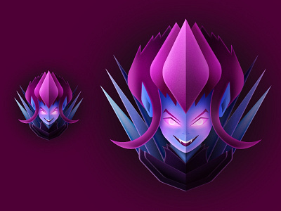 Evelynn - Symmetrical Champions character game gradients icon league of legends lol