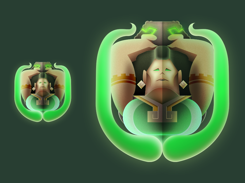 Illaoi - Symmetrical Champions character game gradients league of legends lol sketch app