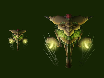 Ivern - Symmetrical Champions character game gradients league of legends lol plants sketch app tree
