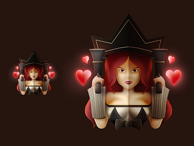 Miss Fortune- Symmetrical Champions character game gradients guns hearts league of legends lol sketch app