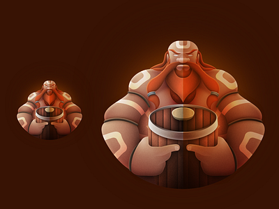 Gragas - Symmetrical Champions character design game gradients icon illustration league of legends sketch app