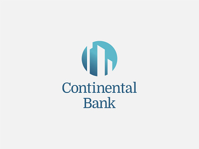 Continental Bank logo banking brand identity financial services grid logo logo logodesign
